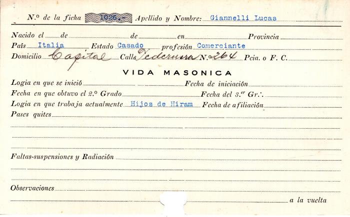 Ficha de miembro de Lucas Gianelli.