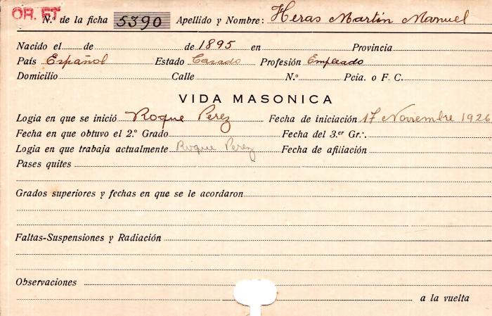 Ficha de miembro de Martin Manuel Heras.