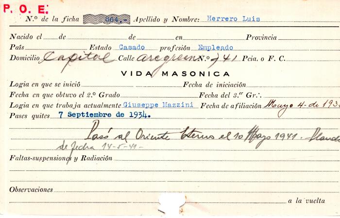 Ficha de miembro de Luis Herrero.