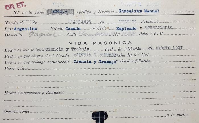 Ficha de miembro de Manuel Goncalvez.