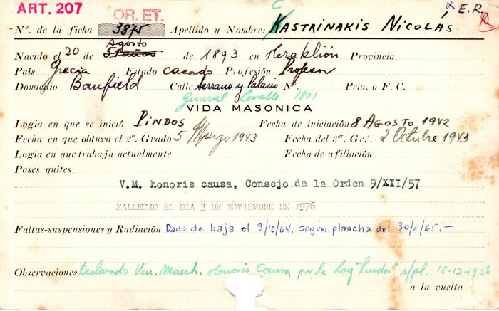 Ficha de miembro de Nicolás kastrinakis.