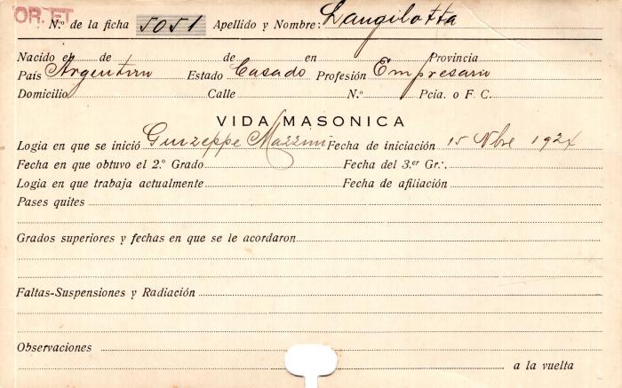 Ficha de miembro de Langilotta.