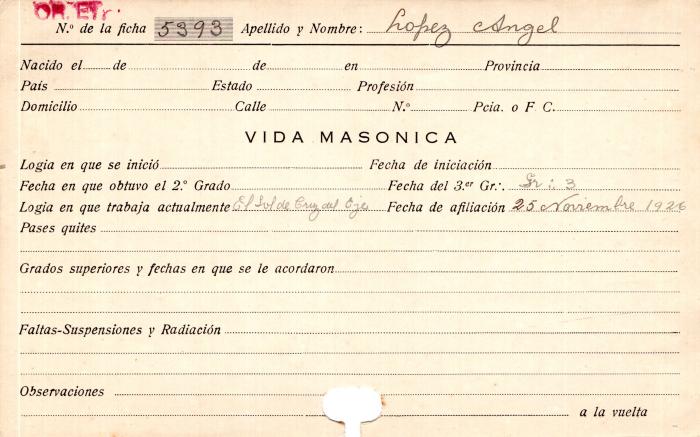 Ficha de miembro de Ángel López..