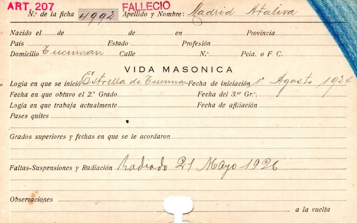 Ficha de miembro de Ataliva Madrid.