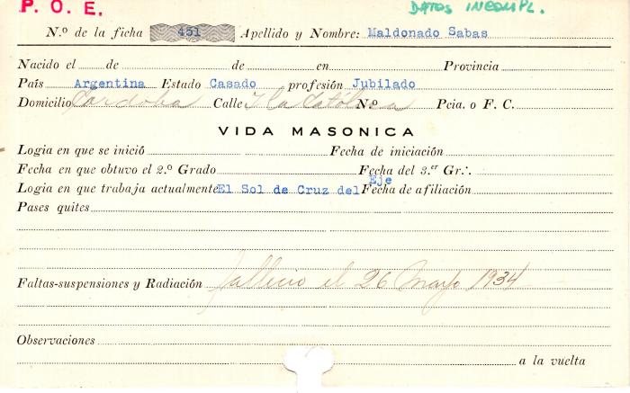 Ficha de miembro de Sabas Maldonado.
