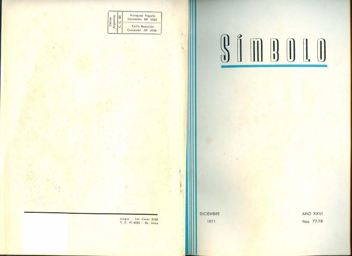 Revista Símbolo Nª 77 y 78.
