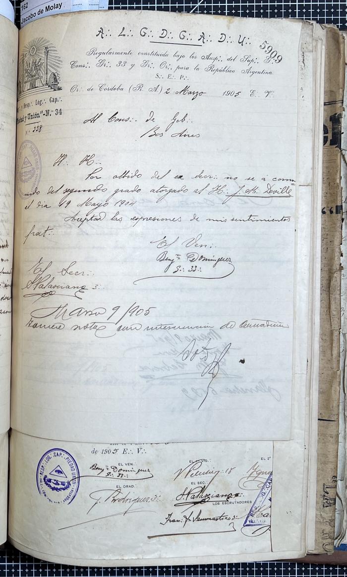 Documentación de R:. L:. Piedad y Unión N° 34.