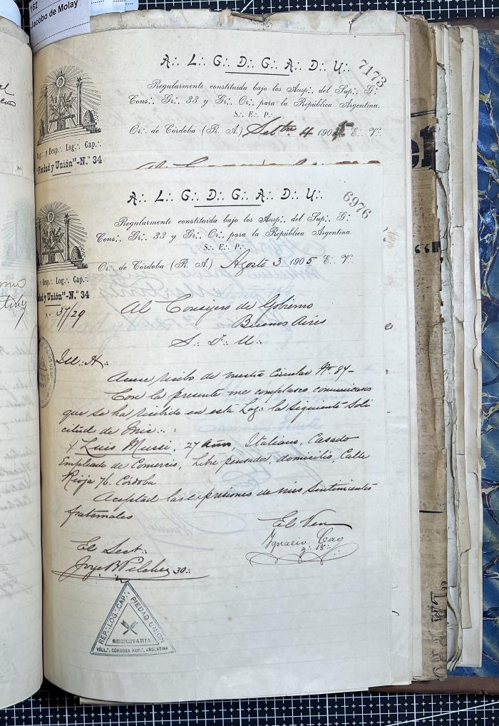 Documentación de R:. L:. Piedad y Unión N° 34.