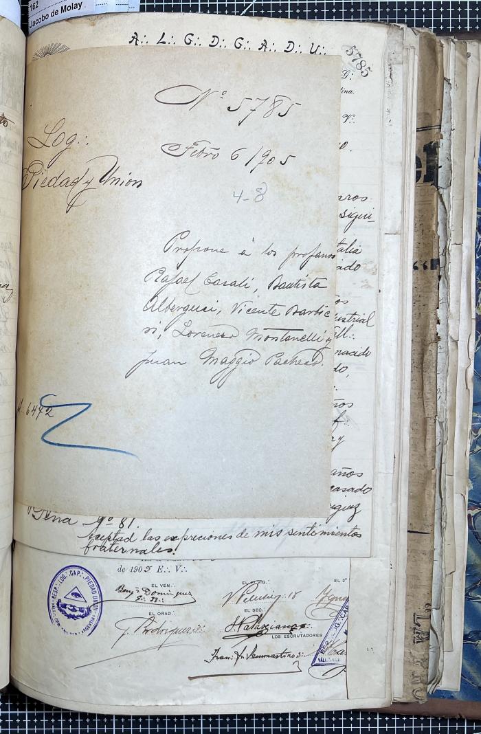 Documentación de R:. L:. Piedad y Unión N° 34.