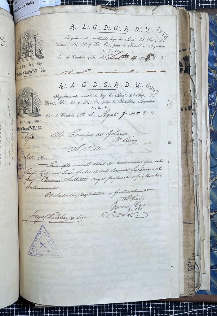 Documentación de R:. L:. Piedad y Unión N° 34.