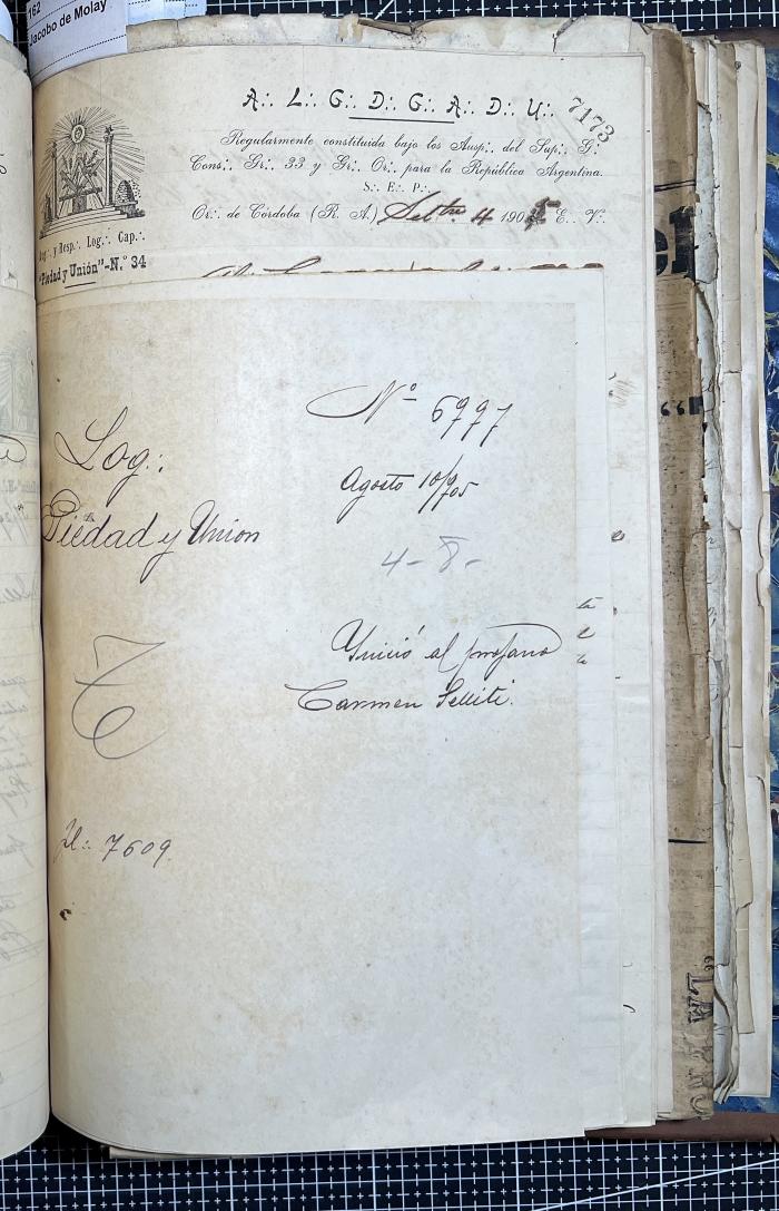 Documentación de R:. L:. Piedad y Unión N° 34.