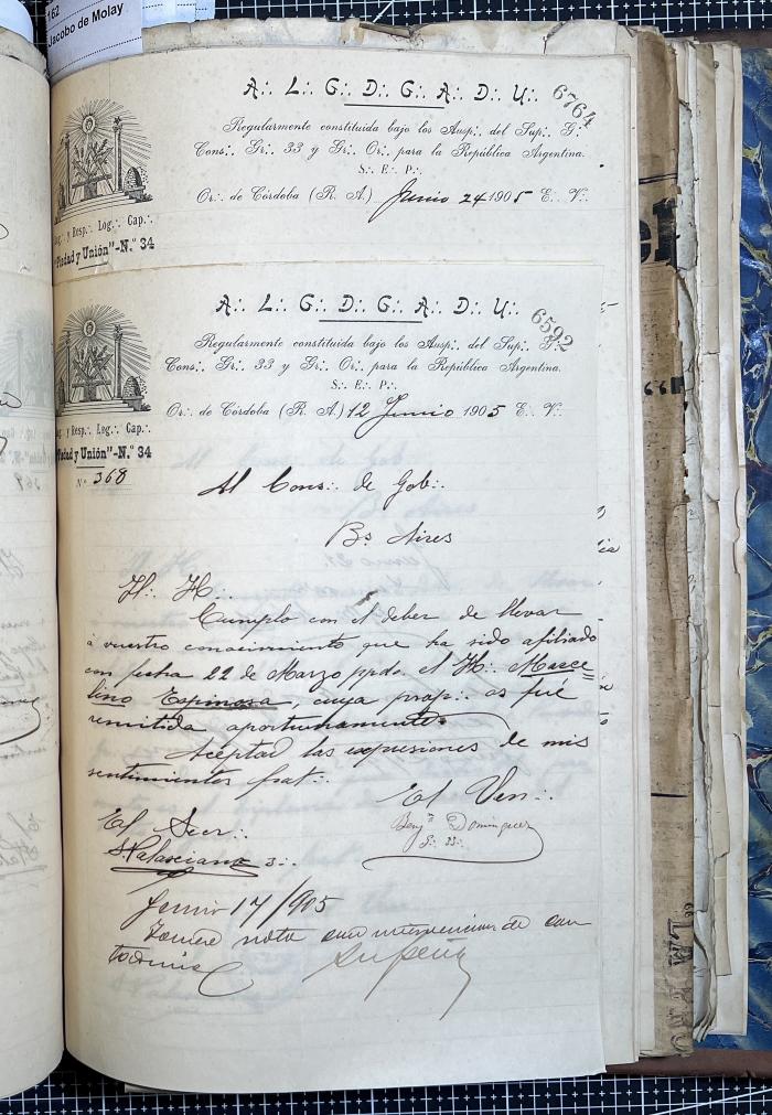 Documentación de R:. L:. Piedad y Unión N° 34.