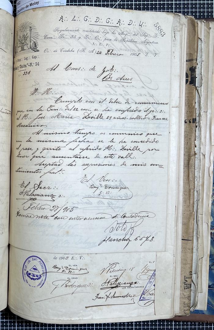 Documentación de R:. L:. Piedad y Unión N° 34.