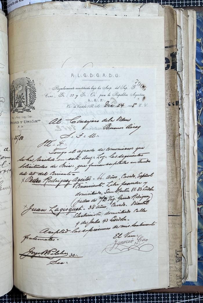 Documentación de R:. L:. Piedad y Unión N° 34.