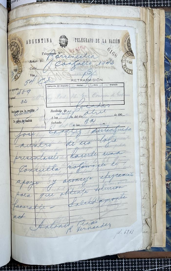 Documentación de R:. L:. Roque Pérez Nº 65.