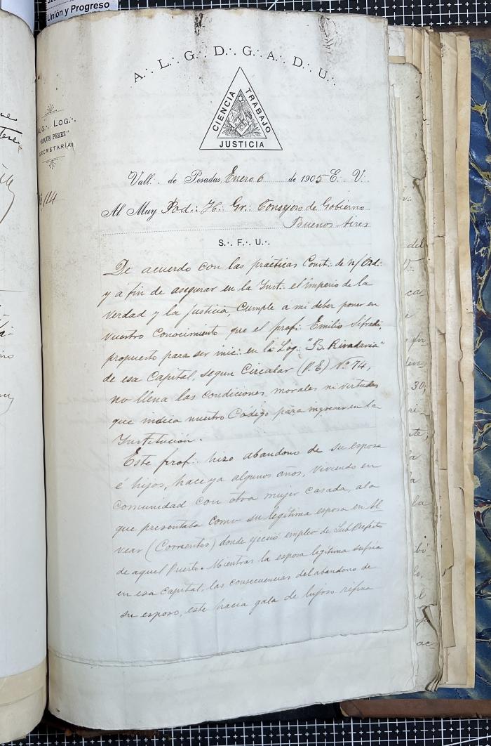 Documentación de R:. L:. Roque Pérez Nº 65.