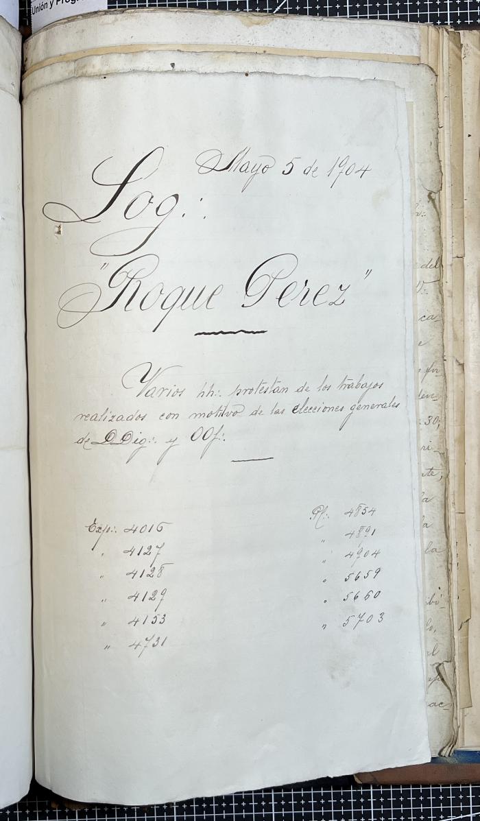 Documentación de R:. L:. Roque Pérez Nº 65.