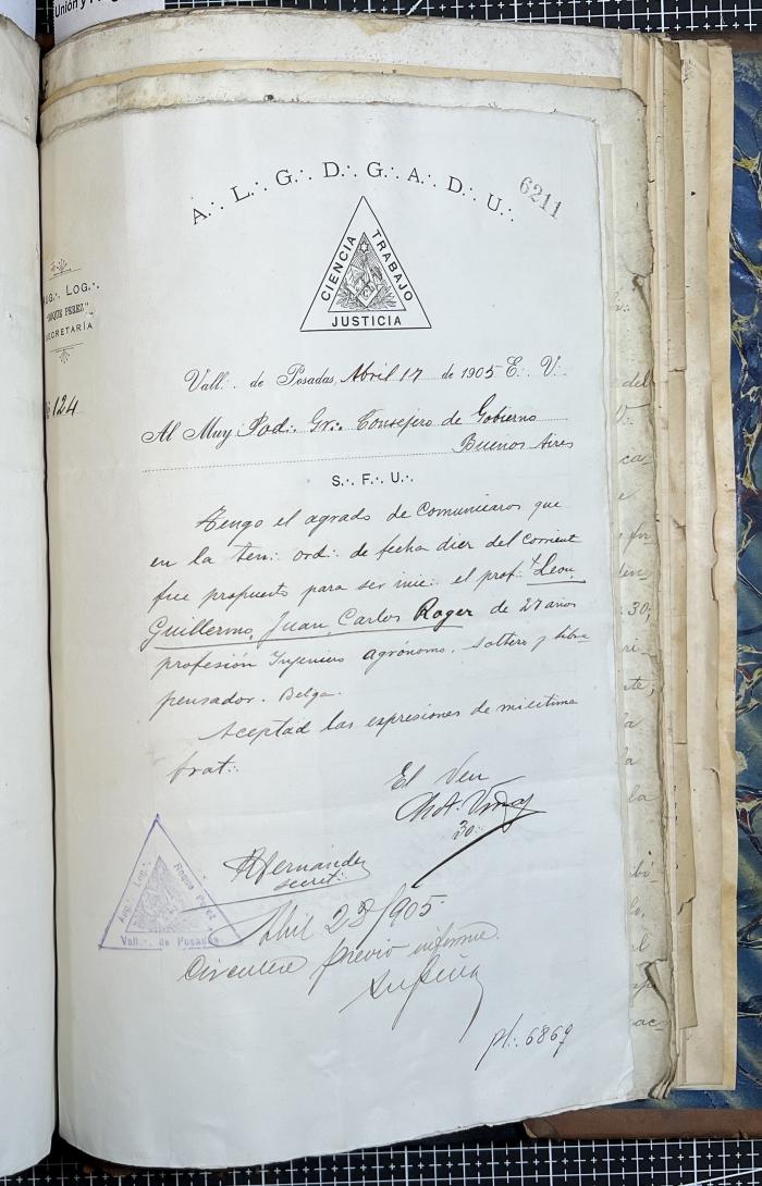 Documentación de R:. L:. Roque Pérez Nº 65.