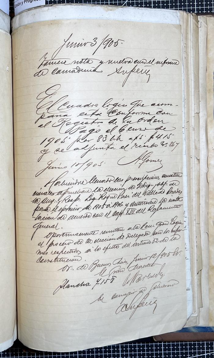 Documentación de R:. L:. Roque Pérez Nº 65.