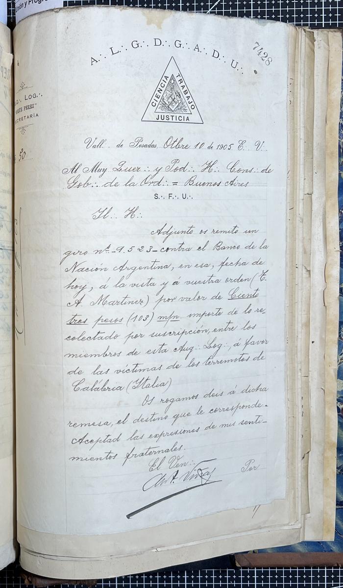 Documentación de R:. L:. Roque Pérez Nº 65.