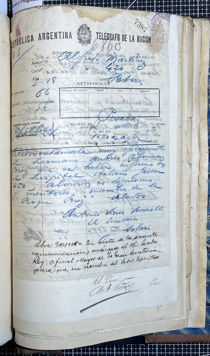 Documentación de R:. L:. Roque Pérez Nº 65.