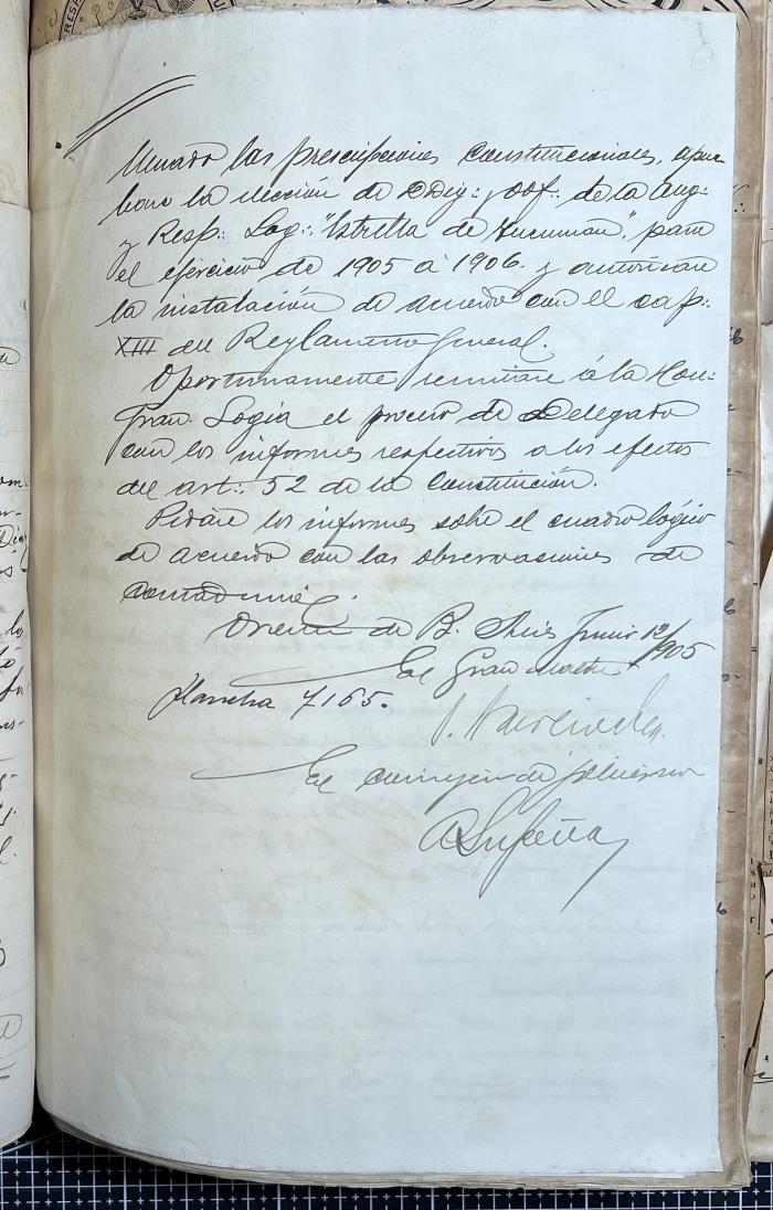 Documentación de R:. L:. Estrella de Tucumán Nº 71.