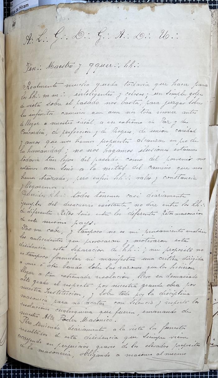 Documentación de R:. L:. José Boggiani Nº 190.