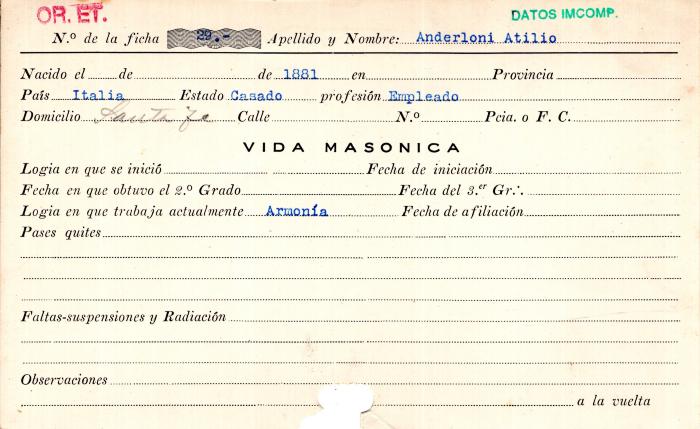 Ficha de miembro de Atilio Anderloni.