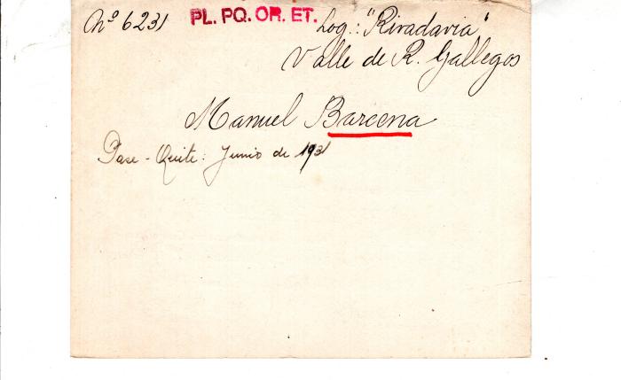 Ficha de miembro de Manuel Barcena.