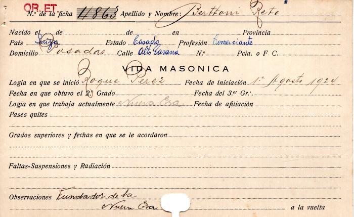 Ficha de miembro de Reto Berttoni.