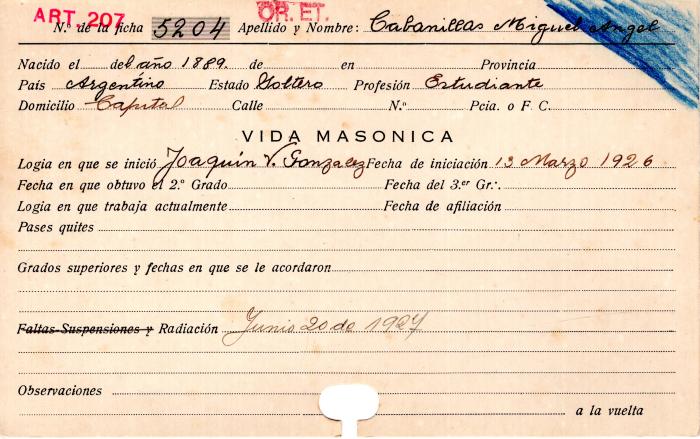 Ficha de miembro de Miguel Ángel Cabanillas.