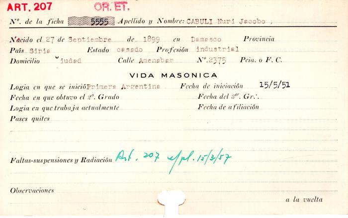 Ficha de miembro de Nuri Jacobo Cabuli.