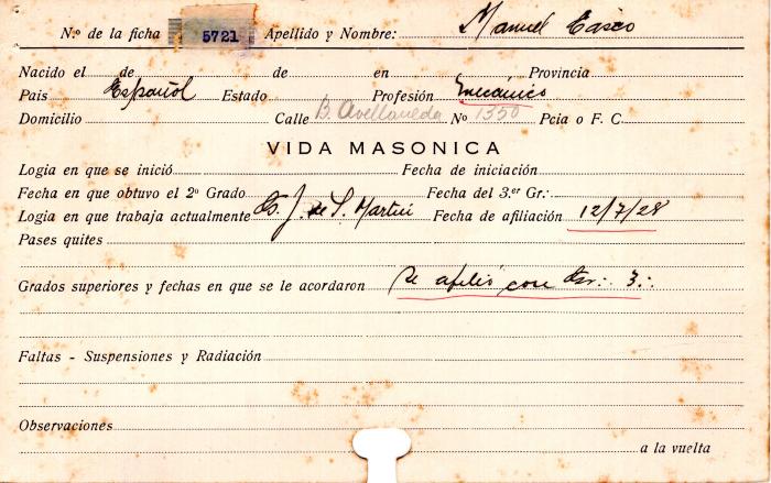 Ficha de miembro de Manuel Casco.