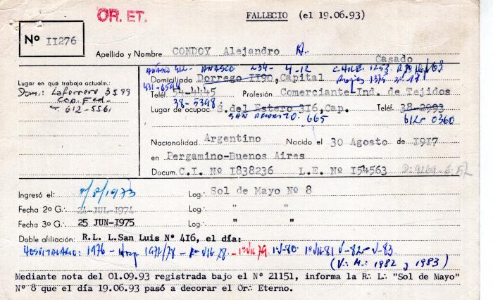 Ficha de miembro de Alejandro Condoy (hijo)
.