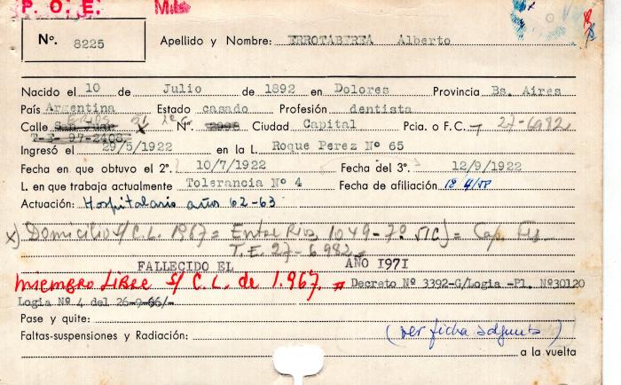 Ficha de miembro de Alberto Errotabarea.